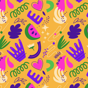 多彩水果图案背景