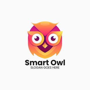 智能猫头鹰标志设计