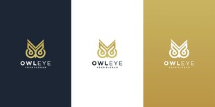 猫头鹰主题简约品牌标志