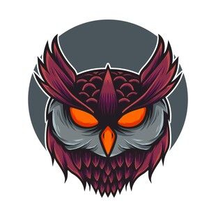 神秘紫羽猫头鹰头像