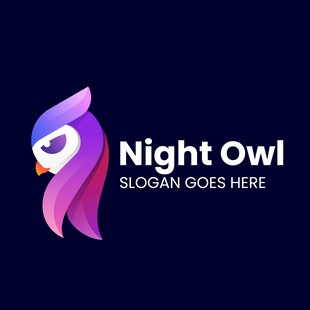 夜猫头鹰标志设计