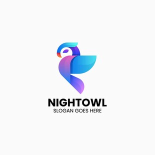 夜猫头鹰标志设计