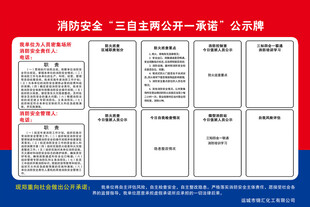 消防安全三自主两公开一承诺