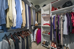 时尚衣帽间的多样服饰