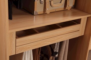 简约木质衣柜抽屉设计