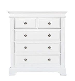 白色简约五斗柜