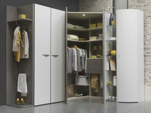 现代简约风格白色衣柜