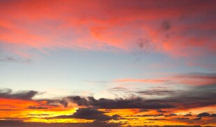 绚丽晚霞天空美景