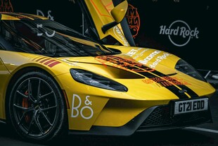 炫酷黄色赛车开启车门