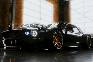 炫酷黑色跑车室内展示