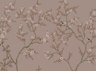 花鸟背景墙 中式背景墙