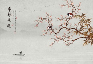 宁静致远背景墙