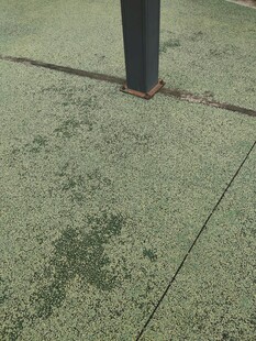 地面青苔污渍特写