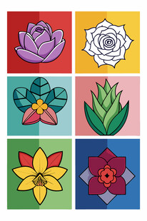 多彩花卉图案集合