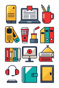 多彩办公学习用品集合