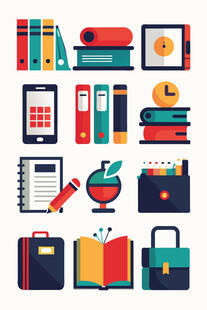 多彩学习办公元素集合