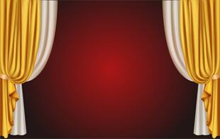 金色幕布 