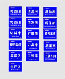 企业生产车间标识标牌