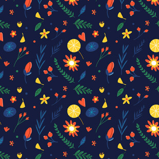 多彩花卉图案背景