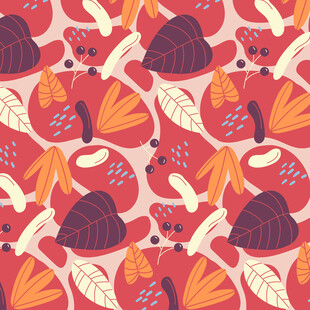 秋季元素无缝图案设计