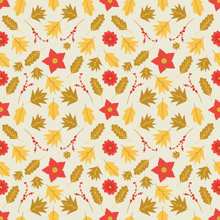 秋季元素几何图案背景