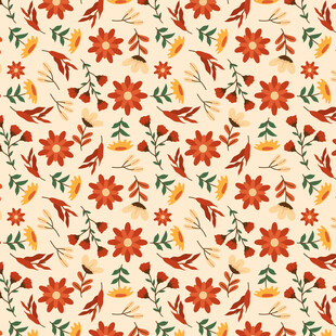 复古花卉图案背景纹理