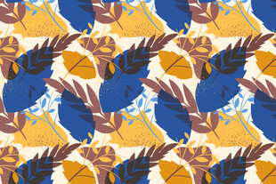 热带植物叶子图案背景