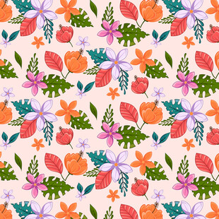 缤纷花卉图案 
