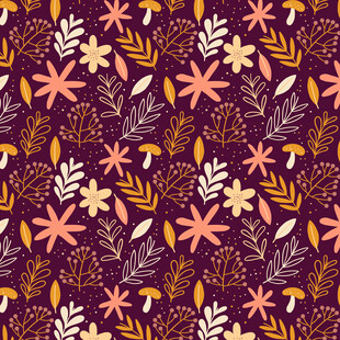 花卉植物图案背景纹理