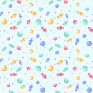 多彩糖果图案背景纹理