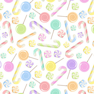 缤纷糖果图案背景
