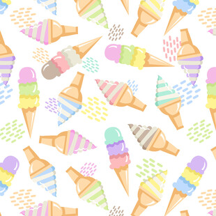 多彩冰淇淋图案背景