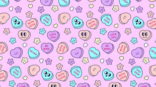 梦幻爱心图案背景