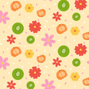 多彩花卉图案背景
