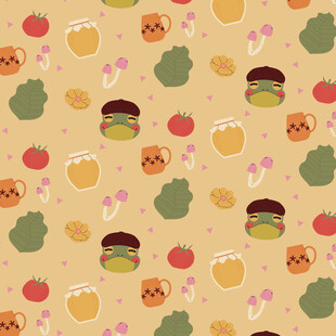 卡通食物图案背景