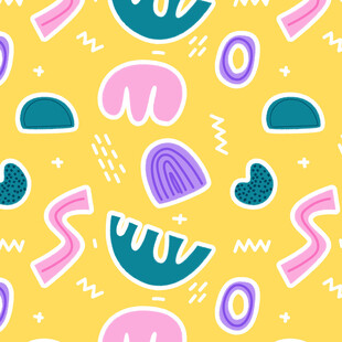 多彩抽象几何图案背景