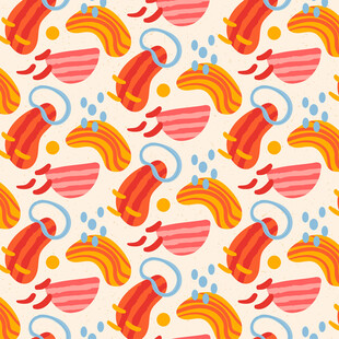 热狗图案无缝背景纹理