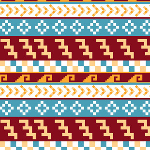 民族风几何图案织物纹理