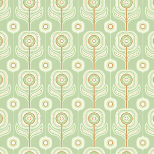 清新复古风植物图案背景