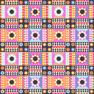 多彩几何图案无缝背景