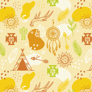 波西米亚风民族元素图案