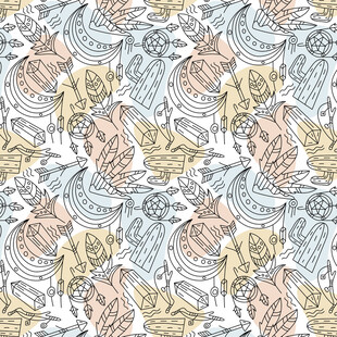 动物图案无缝背景纹理