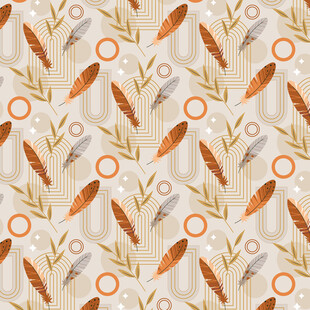 胡萝卜图案的水彩风背景