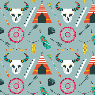 波西米亚风部落元素图案