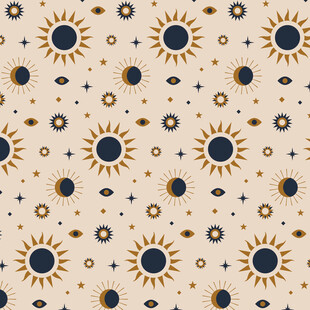 太阳图案无缝背景纹理