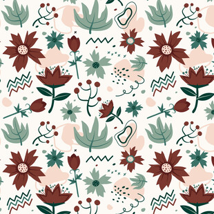 花卉植物图案背景纹理