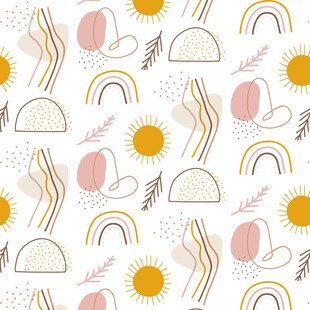 可爱卡通图案背景纹理