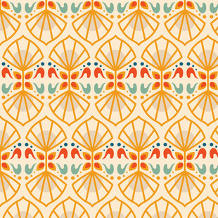 日式几何图案花纹背景图