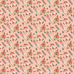 粉色水果图案无缝背景