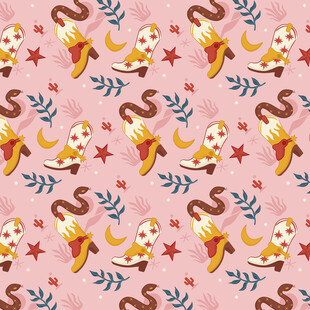 粉色背景的卡通松鼠香蕉图案